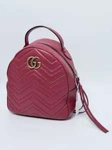 Pre-owned GUCCI GG Leather Backpacks Marmont Matelassé Backpack GG22JX