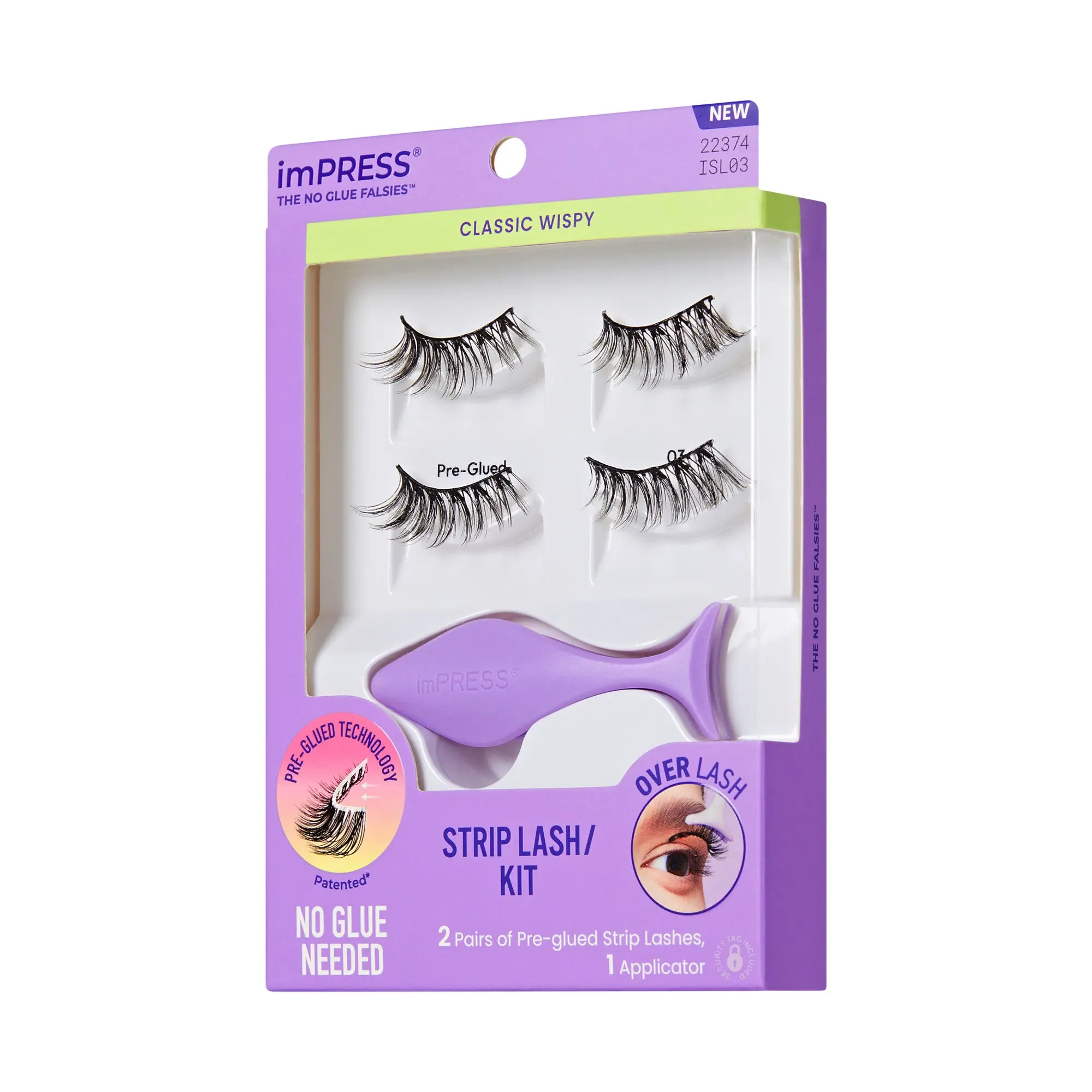 Impress Falsies Pre-Glued Strip Lashes Kit - Classic Wispy