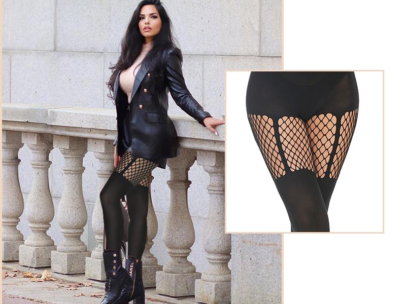 TIVO Women’s 3-Pack Sexy Fishnet Thigh High Stockings - Mock Over the Knee Striped Suspender Tights, High Waist Pantyhose Statement Comfortable Womenswear Fit Comfort