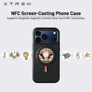 XTREM Smart E-Ink Phone Case for iPhone - NFC Instant Display, Ultra-Thin Customizable Cover for iPhone 14/15/16/17 Pro/Max Series phone cases Shockproof Smartphone