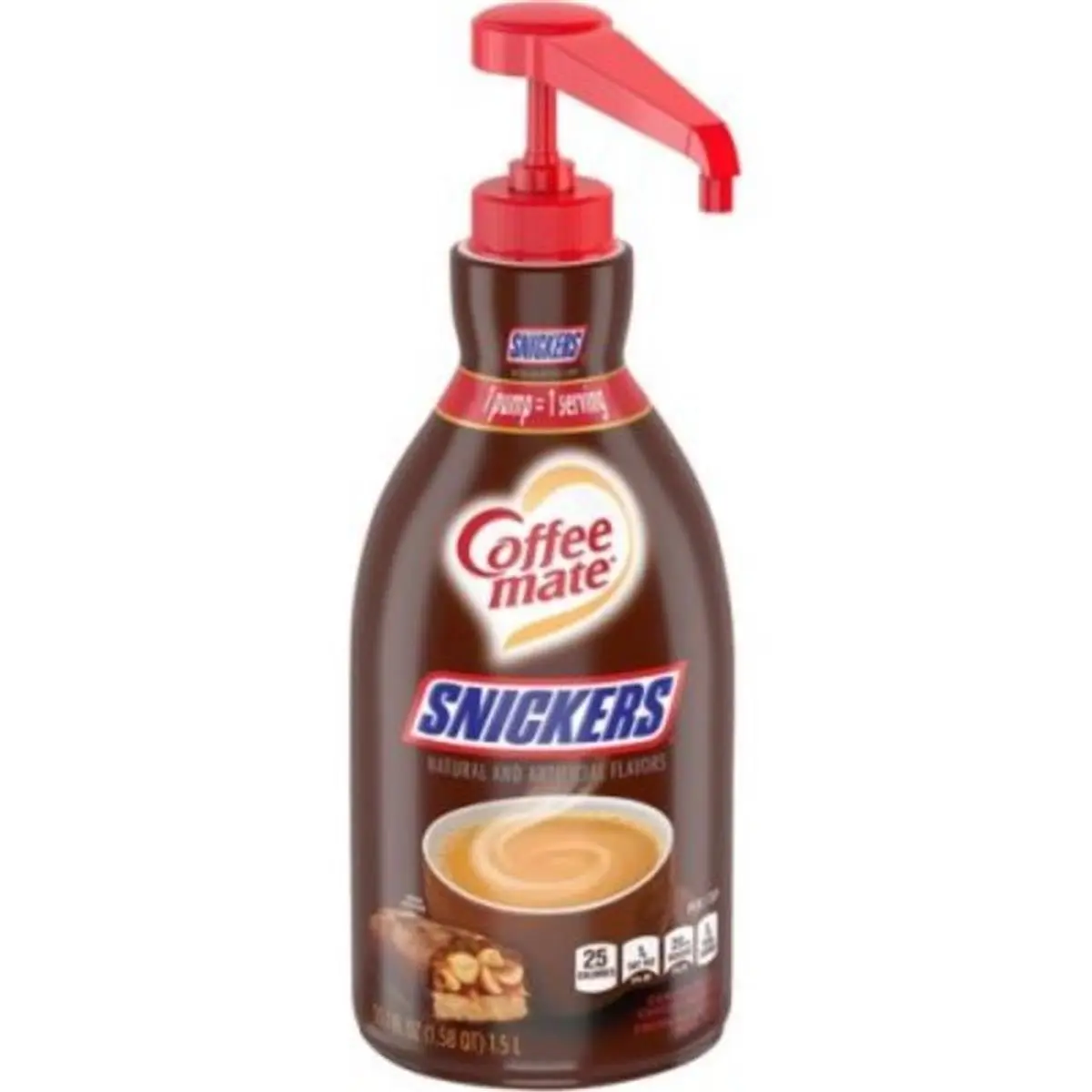 Coffee-Mate NES97955 Snickers Caramel Creamy Chocolate Kosher Ambient Concentrate Coffee Creamer