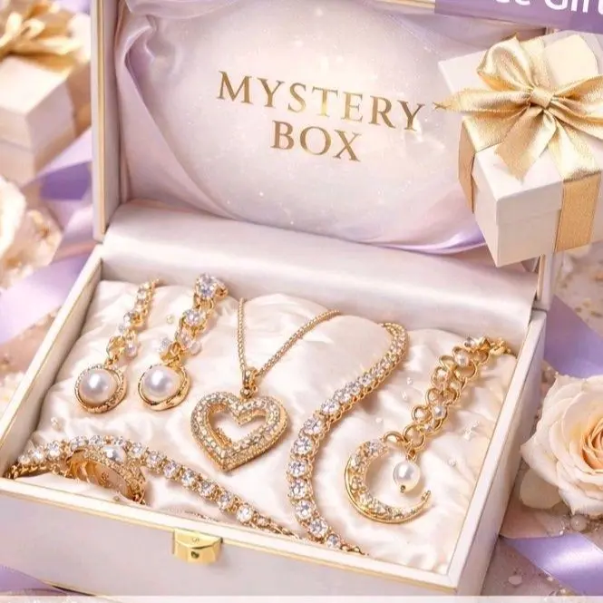 NEYLA MEDIUM BOX - $25 Value Jewelry Set with Earrings Pendant Bracelet & Necklace in Elegant Gift Packaging