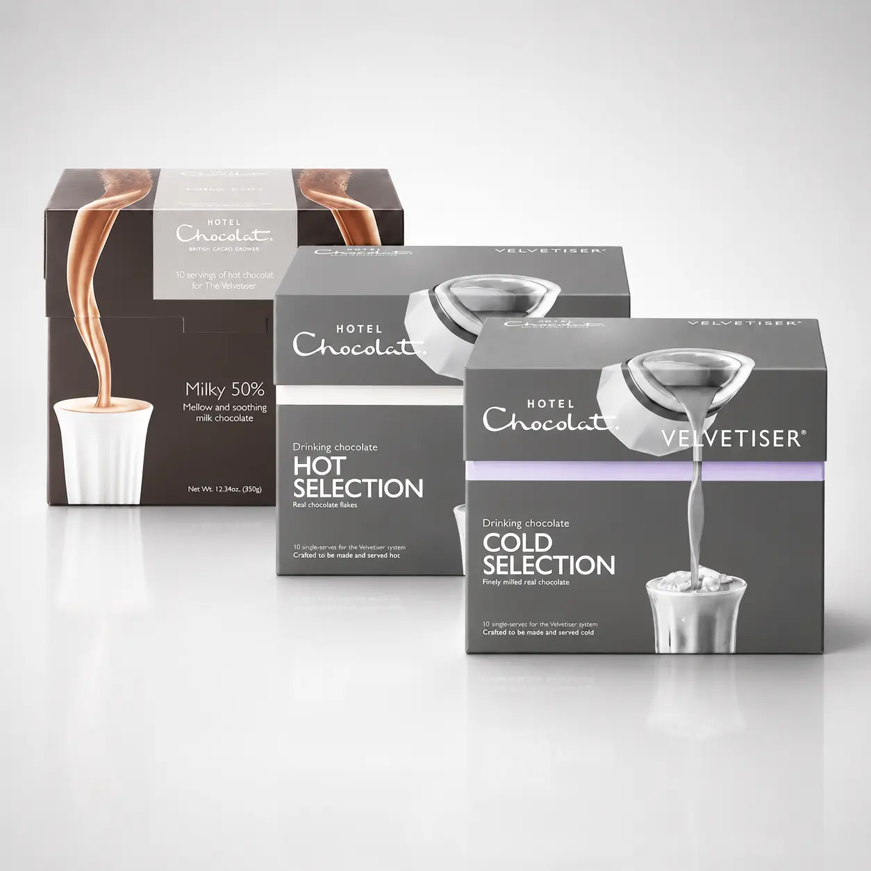 Hotel Chocolat European-Style Hot Chocolate - Includes Three Box Set with 10 Servings Each - Enjoy Hot or Cold