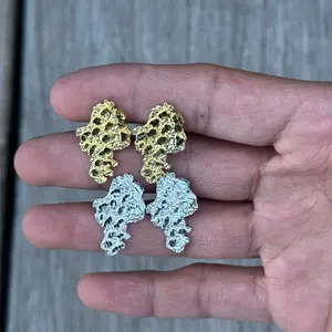 925 Silver Nugget Earrings