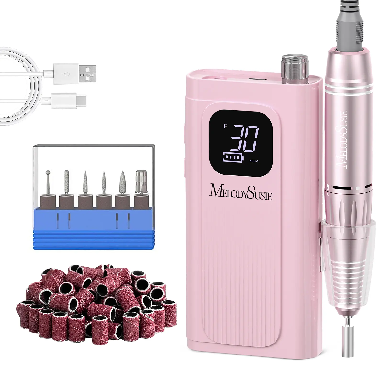 Professional Rechargeable Nail Drill 30000 RPM for Acrylic Nails Gel Polishing Manicure #Summervibes