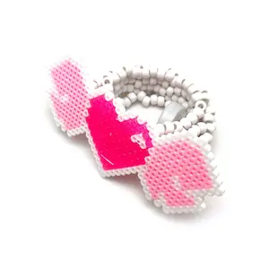 Cyber Hearts Light Up Pendant Rave Kandi Bracelet