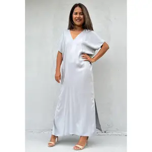 Callie Petite Kaftan in Silver