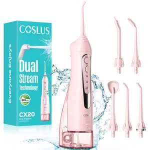 COSLUS CX20 Water  Flosser Teeth Pick:Soft Portable Cordless Oral Irrigator Rechargeable Travel Irrigation Cleaner IPX7 Waterproof Electric Flossing Machine for TeethCleaning,Professional Dental Teeth Irrigator,Teeth Cleaning Tools,Home Travel Gift