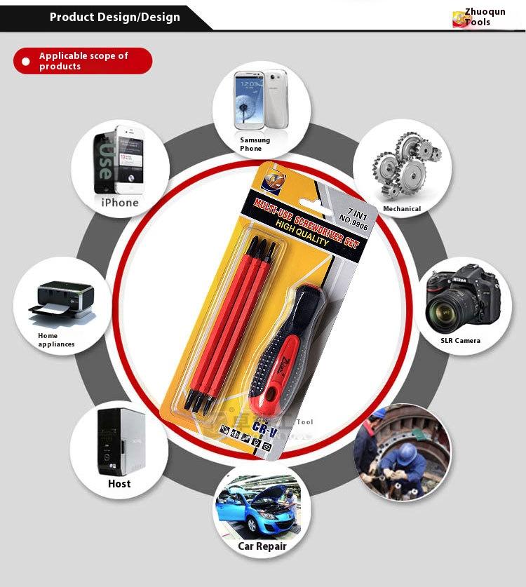 4-in-1 Electrician's Multi-Function Screwdriver Set Dual-Head Insulated Electrician's Screwdriver