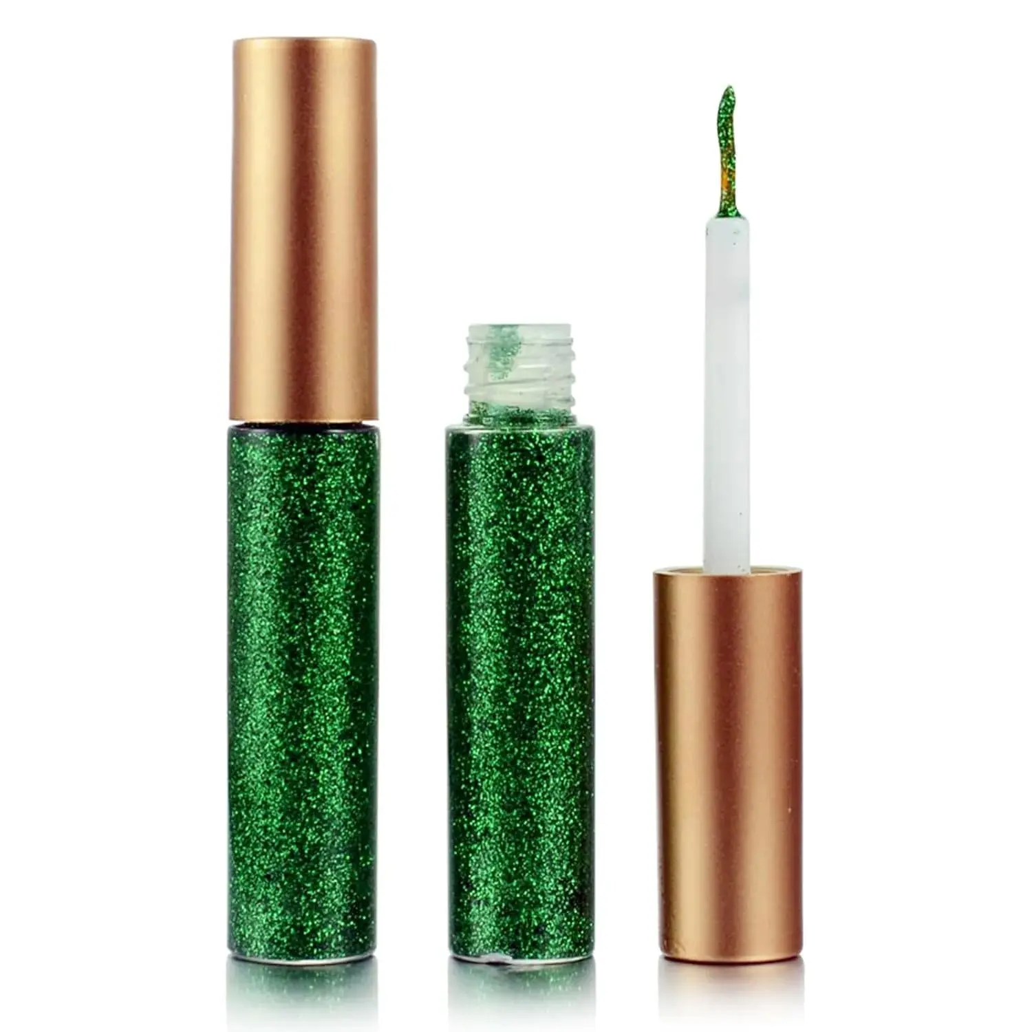 10-Color Glitter Liquid Eyeliner Set - Waterproof Longwear Eye Liner with Flexible Tip, High-Pigment Eye Makeup Products, Long Lasting Eyeliner, Liquid Gold, Graphic Eyeliner