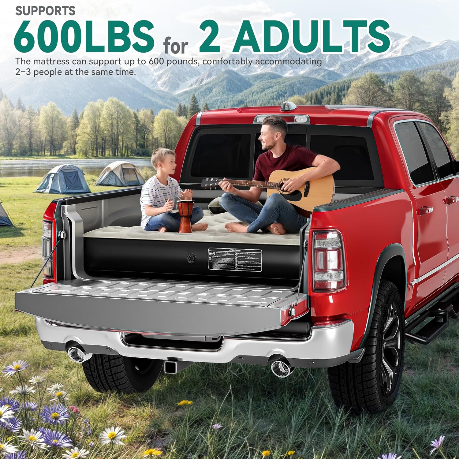 YITAMOTOR Truck Bed Air Mattress for 5.5-5.8 ft Full-Size Short Truck Beds, Inflatable Car Mattress Bed with Pump, Pillows, Carry Bag & Repair Kit for Outdoor, Travel, Camping (Black&Gray,Black&Brown) YITAMOTOR Truck Bed Air Mattress for 5.5-5.8 ft Full-Size Short Truck Beds, Inflatable Car Mattress Bed with Pump, Pillows, Carry Bag & Repair Kit for Outdoor, Travel, Camping (Black&Gray,Black&Brown)