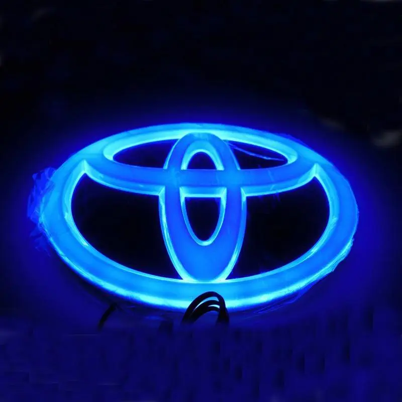 LED emblem lights for Toyota vehicles, compatible with front and middle grilles; 4D emblem lighting; illuminated emblems; front and rear tail light emblems