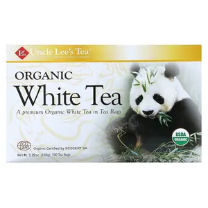 Uncle Lee's Tea Organic White Tea, 100 Tea Bags, 5.29 oz (150 g) Uncle Lee's Tea Organic White Tea, 100 Tea Bags, 5.29 oz (150 g)