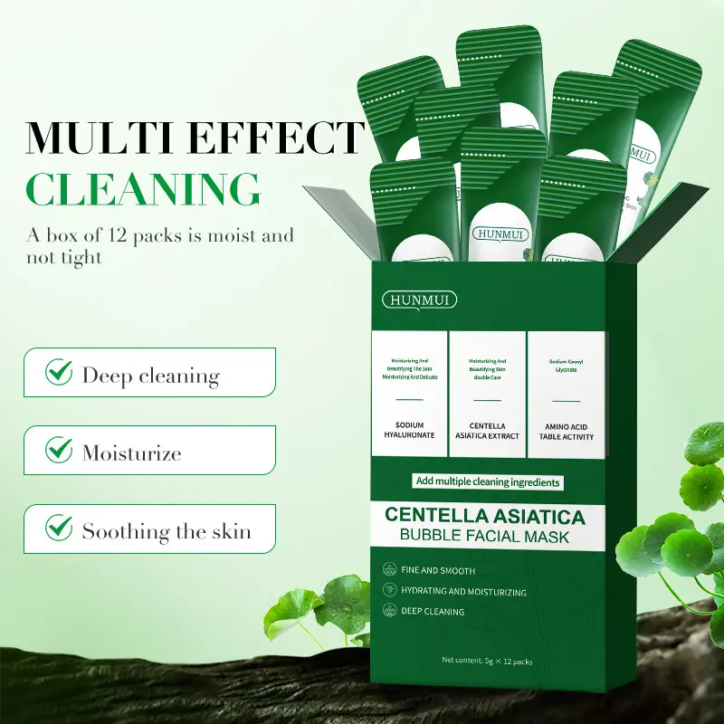 Centella foam facial mask can remove black and control oil, deeply clean facial dirt