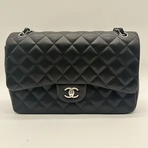 Pre-owned CHANEL leather Shoulder Bags Classic Jumbo Double Flap Bag