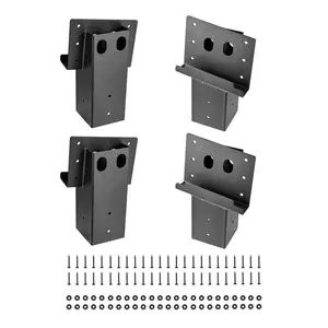 VEVOR Deer Blind Brackets,  Outdoor 3.6x3.6 Platform Bracket, Fit 3.5x3.5 In / 88.9x88.9 mm Lumber, 2204lbs/1000kg Capacity Steel Elevator Brackets for Deer Stand, Hunting Blinds, Shooting Shack, 4 Pcs