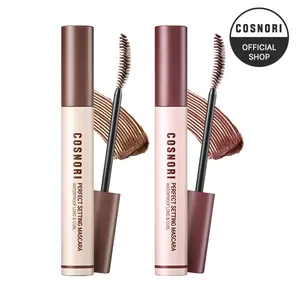 [COSNORI] Perfect Setting Waterproof Mascara Duo (Cozy Brown + Rosy Brown, 2 pcs) | Smudge-Proof, Long-Lasting Mascara for Natural Eye Makeup