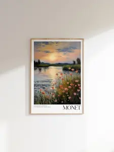 [UNFRAMED POSTER] Claude Monet Poster - Mid Century Modern Wall Art for Aesthetic Room Decor | Monet Print as Best Friend Gift | Monet Exhibition Poster