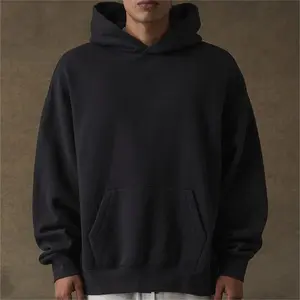 Pullover Chest Logo Hoodie Stretch Limo/Black 80% Cotton 20% Polyester Fiber Comfortable Casual Wear
