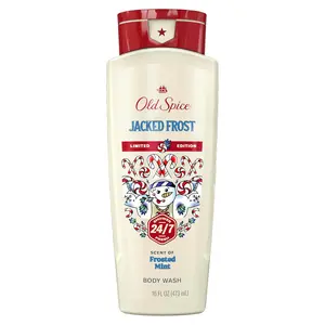 Old Spice Body Wash for Men, Holidudes Holiday Edition, 24/7 Holiday Freshness, Lasting Scent and Rich Lather, Stocking Stuffer, Jacked Frost Frosted Mint Scent, 16 oz