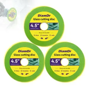 DiamDr 3-Pack 4.5" Glass Cutting Disc Fits Most Angle Grinders Sharp Durable for Glass Ceramics Jade