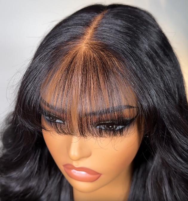 UNice Pre-Everything Fluffy Natural Loose Wave Wig with Curtain Bangs Glueless 13x4/7x5 HD Lace Human Hair Wigs Friendly for Beginners #greenish #TikTokShopSpringGlowUp