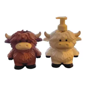 Highland Cow Soap Holder 3D Printed Hard Plastic Fits B&B Soap Dispenser Unique Farmhouse Decor