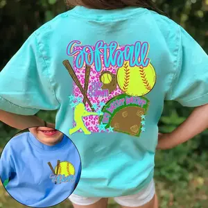 Preppy Softball Shirt, Funny Softball Mom Game Day Graphic Tee, Sports Fan Style, Soft Cotton, Made In USA, For Youth & Adult