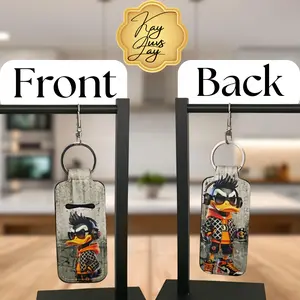 Cool Duck Streetwear Chapstick Holder – Double Sided Art Keychain