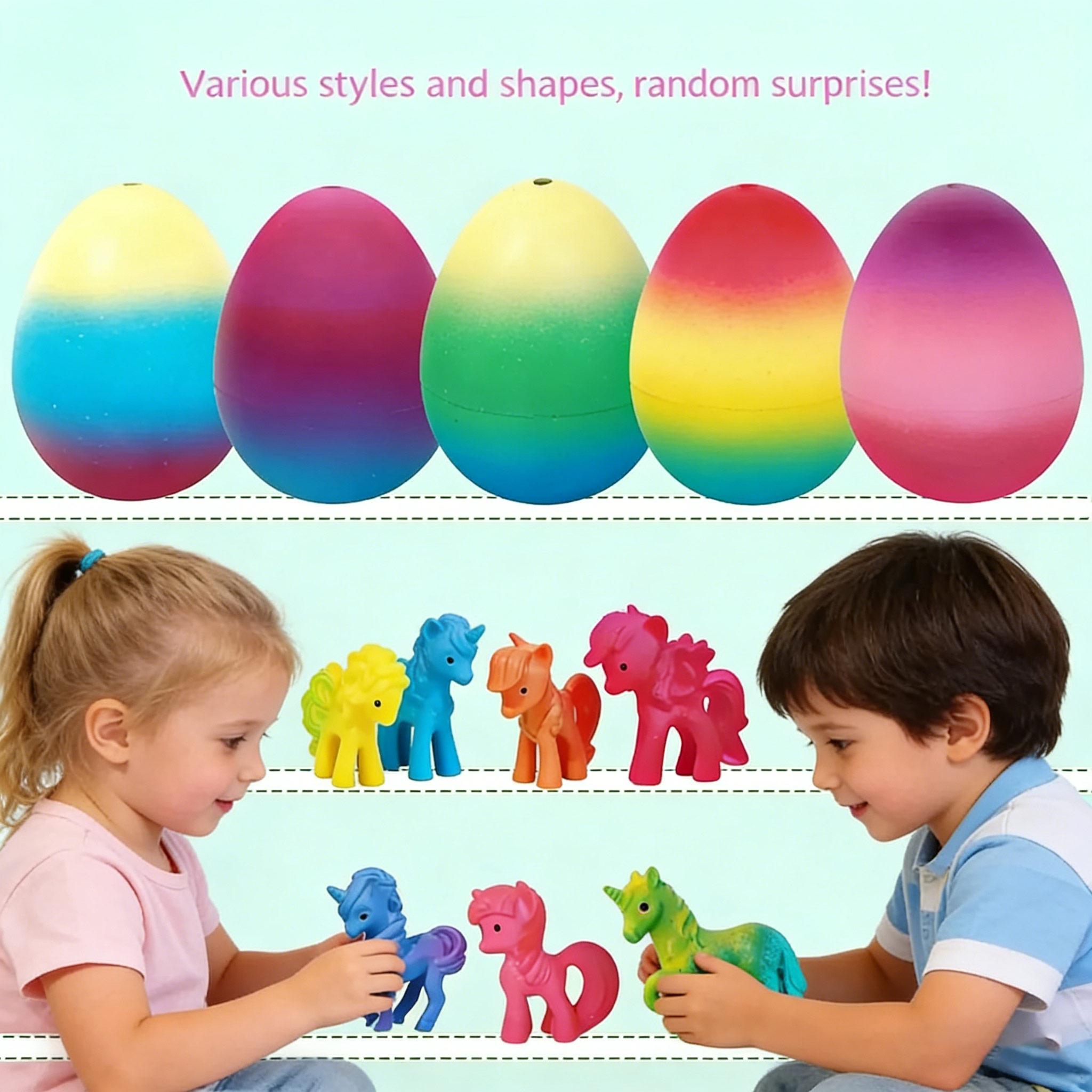 Easter Egg Hunt Surprise: Unicorn Hatching Eggs! These interactive toys grow 600% in water, offering engaging fun for kids. They're educational, perfect as fidget toys, and safe for children, a popular choice for Easter!