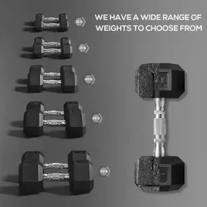 Non-Slip Grip Dumbbell, Rubber Hex, 5 lbs, 2 Count,Easy to store and carry