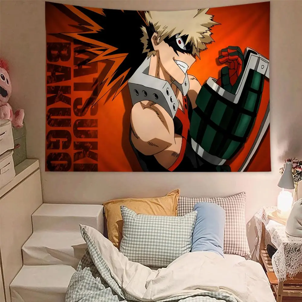 Anime My Hero Academy Baku Gou Katsuki Polyester Tapestry, Wall Decoration, Home Tapestry Room Decoration Tapestry