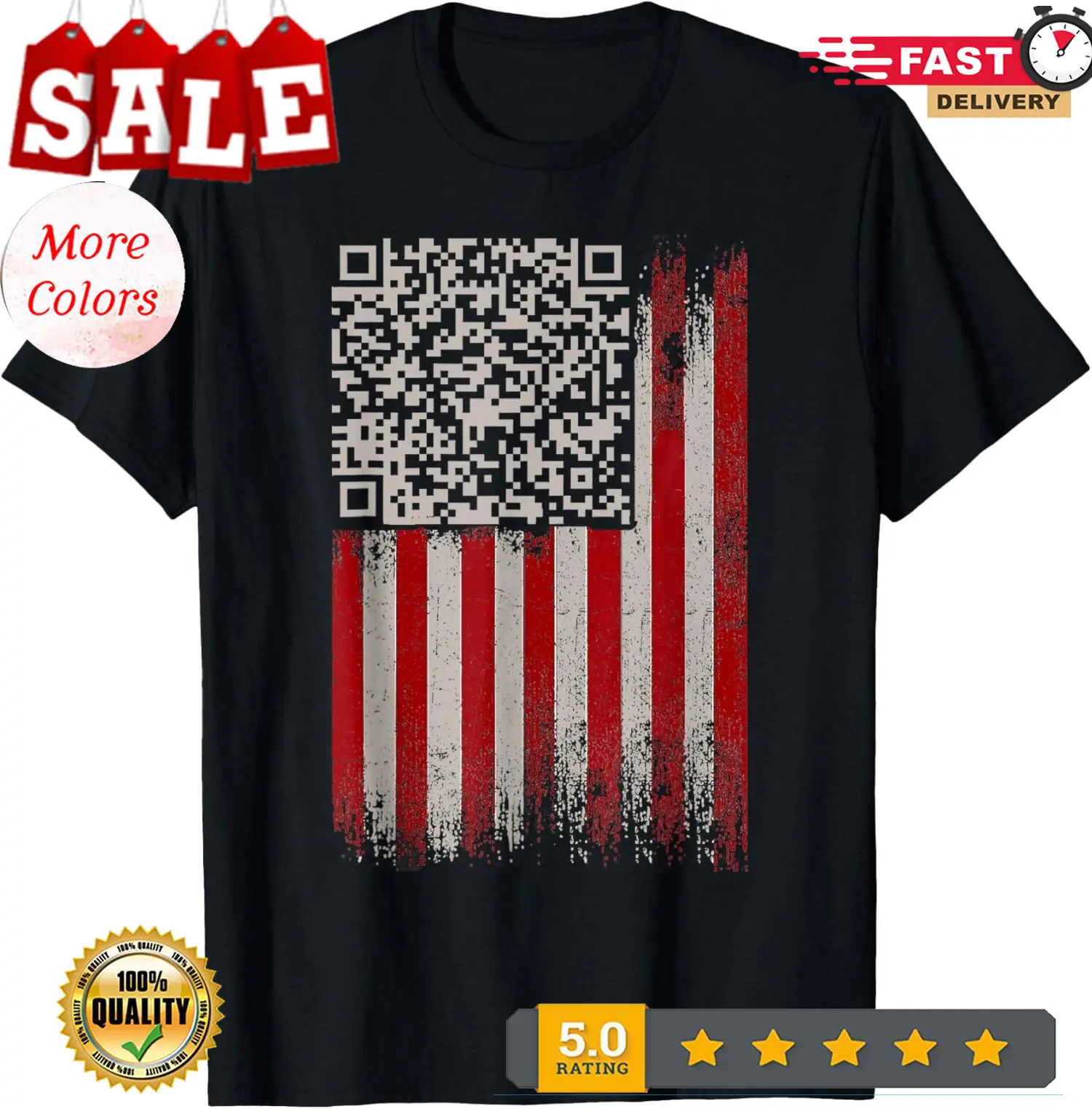 Funny QR President Trump Dancing Dance Code Unisex T-Shirt