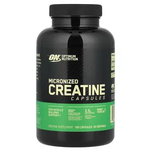 Optimum Nutrition Micronized Creatine Capsules, 100 Capsules (1.25 g per Capsule )
