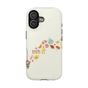 Cute Duck Case  Cottagecore Aesthetic Phone Cover with Flowers, Fruits & Summer Market Design |  Suitable for iPhone 17, 16, 15, 14, 13, 12, Pro Max Plus, smartphone case, shockproof, protective case, shell, double-layer protective case, gift