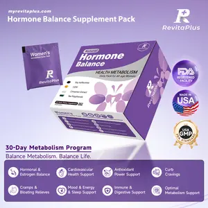 RevitaPlus Balance Pack Women's Hormone Balance Supplement with Soy Isoflavone CoQ10 Cinnamon Extract & Tea Polyphenols for Energy Metabolism & Monthly Comfort 30-Day Wellness Pack