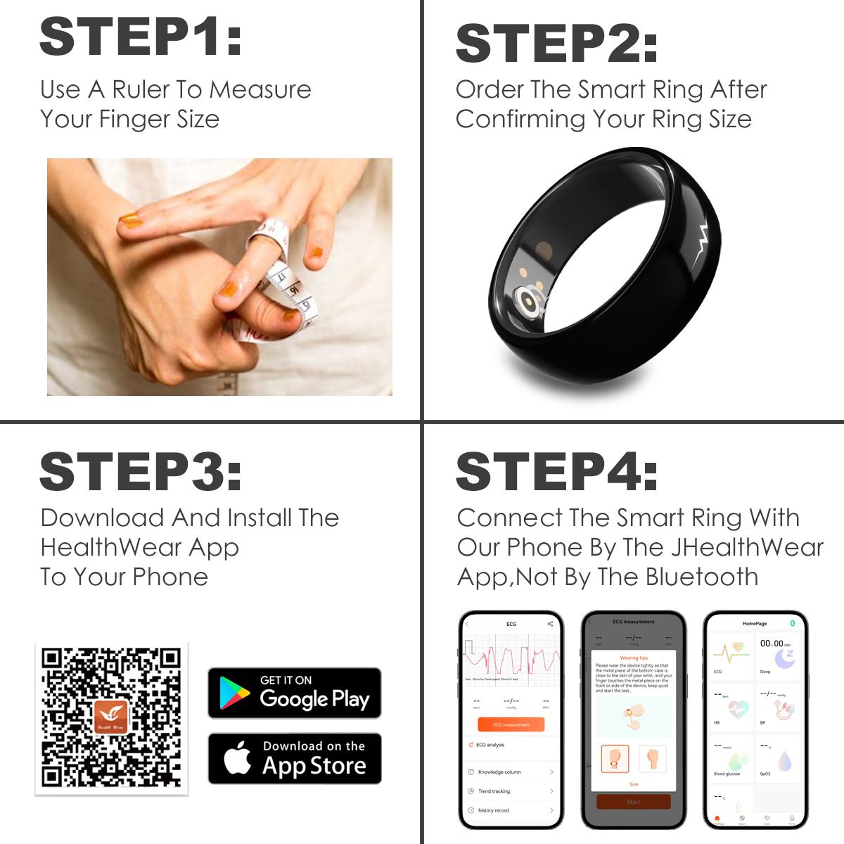 MIRO R1E ECG Monitor Smart Ring - Comprehensive Health Monitoring, Blood Pressure, Heart Rate & Blood Oxygen, Sleep, Waterproof, Android Watch, Fitness Tracker MIRO R1E ECG Monitor Smart Ring - Comprehensive Health Monitoring, Blood Pressure, Heart Rate & Blood Oxygen, Sleep, Waterproof, Android Watch, Fitness Tracker