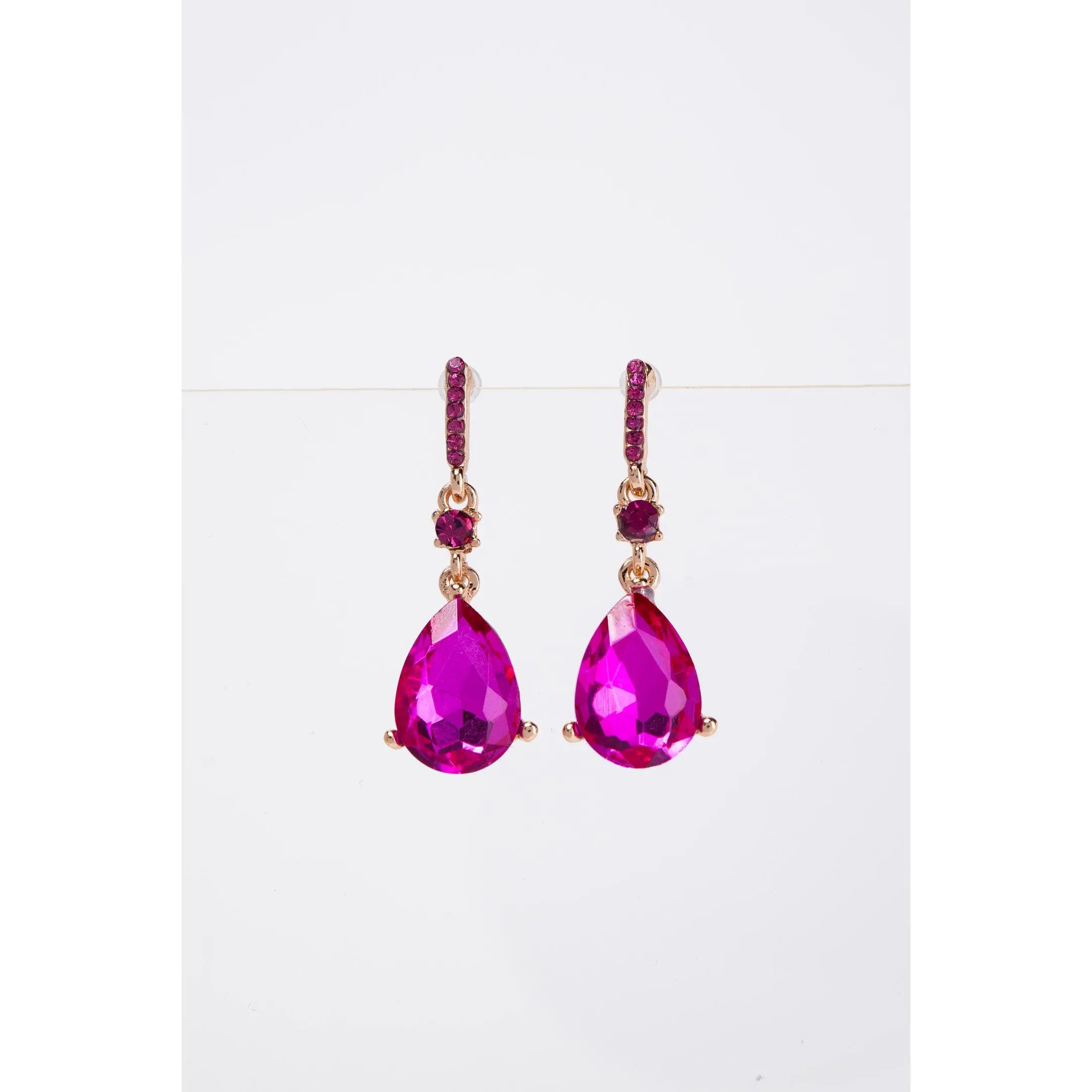SP Sophia Collection Women's Callie Crystal Post, 2-Tier Dangle Costume Earrings