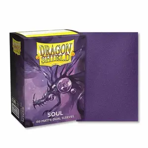 Dragon Shield Dual Matte Soul Metallic Purple Standard Size 100 ct Card Sleeves Individual Pack …