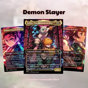 MTG Proxy 100+ Commander Deck – Demon Blade Warrior Theme | Dark Anime EDH Custom Build | Ready to Play | Perfect Gift for MTG Fans