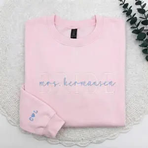 Personalized Embroidered Wifey Sweatshirt, Future Mrs Crewneck, Bride Wedding Gift, Engagement Gift for Bride