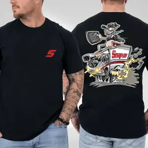 Snap-On Retro Hot Rod Mechanic T-Shirt, Vintage Truck & Car Graphic Tee, 100% Cotton Unisex Crewneck, Casual Garage Menswear, Gift for Car Lovers, Gift for Truck Enthusiasts, Gift for Mechanics