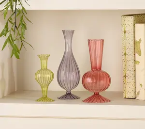 Ode to Color by Lori Weitzner S/3 Colored Glass Bud Vases