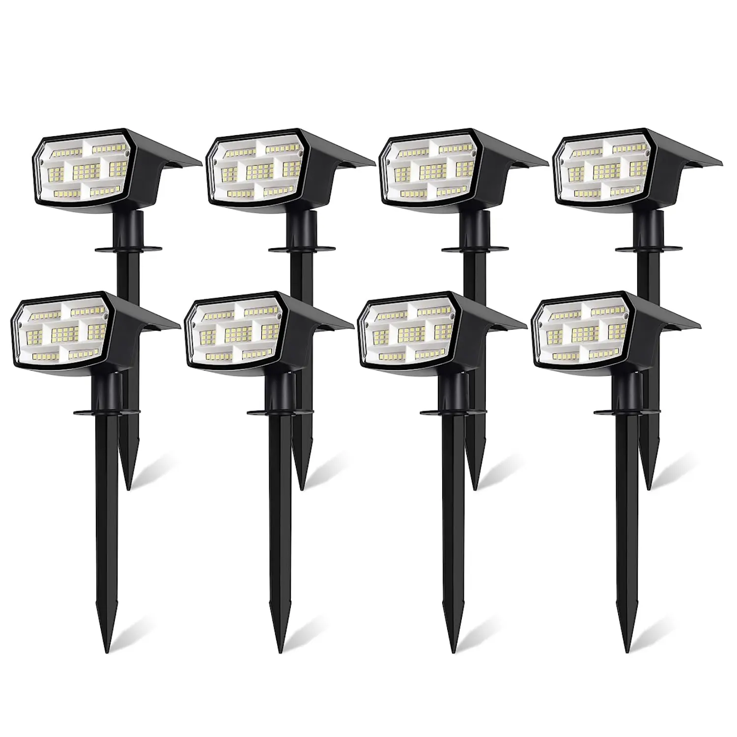 MATULSA 8/6/2Pcs Solar Spot Lights Outdoor, Waterproof 2-in-1 Solar Landscape Spotlights for Yard, 59 LED Solar Powered Wall Lights for Garden Pathway Driveway Walkway #SummerVibes