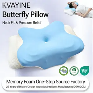 KVAYINE Cervical Pillow for Cozy Sleep, Odorless Ergonomic Contour Memory Foam, Orthopedic Bed Pillow for Side, Back, and Stomach Sleepers