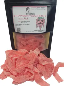 Strawberry Sour Belts Snack Candy