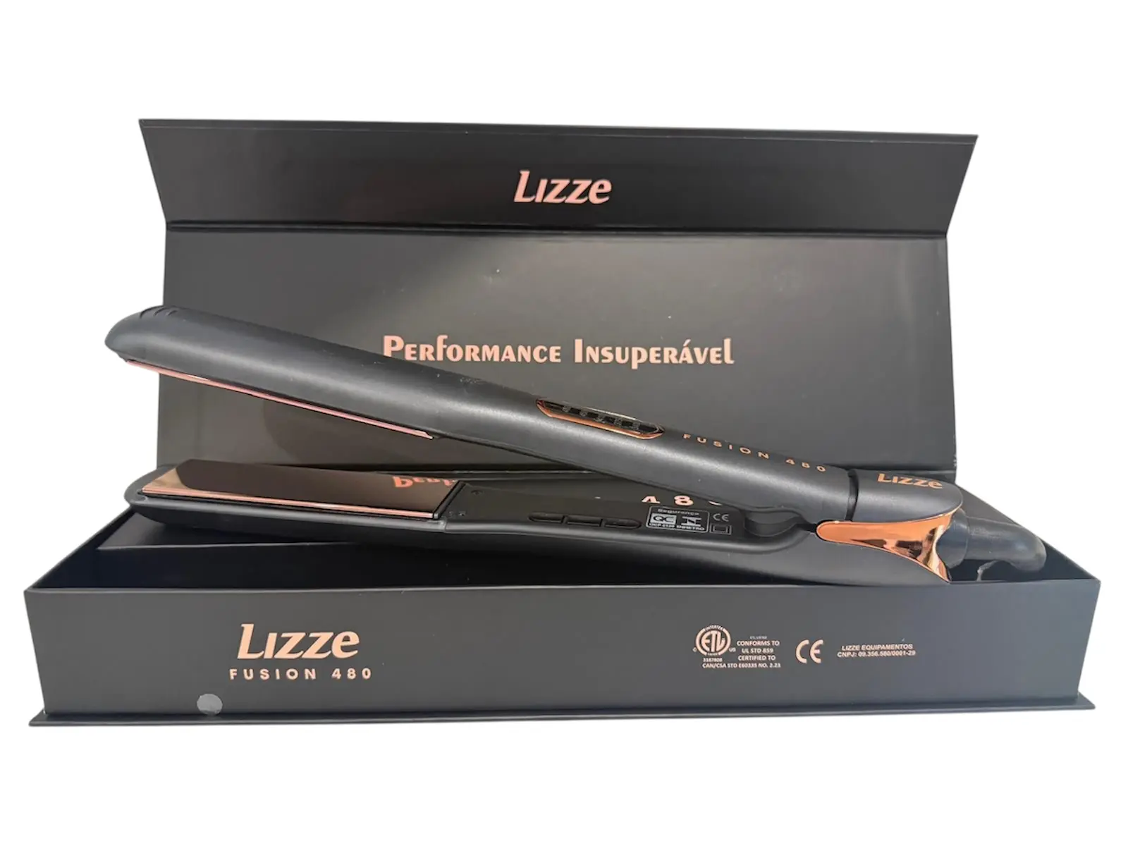 Lizze Fusion 480 Professional Hair Straightener Flat Iron | Titanium Plates, 480°F High Heat, MCH Technology, Fast Heating
