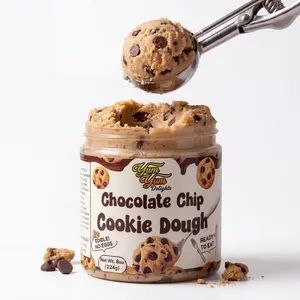 Edible Chocolate Chip Cookie Dough – The Ultimate No-Bake Treat - Egg-Free - Yum Yum Delights - 8 oz Resealable Jar