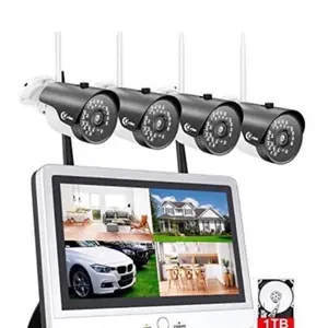Wireless Security Camera System with Monitor