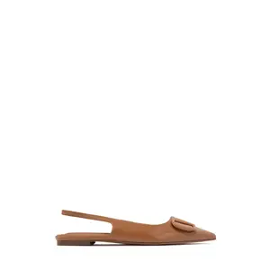 Violet Slingback Flats - Tan